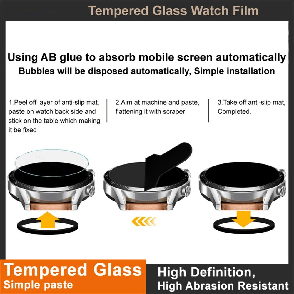 IMAK For OnePlus Watch 4 43mm Screen Protector Clear Tempered Glass Watch Film - Transparent - 6