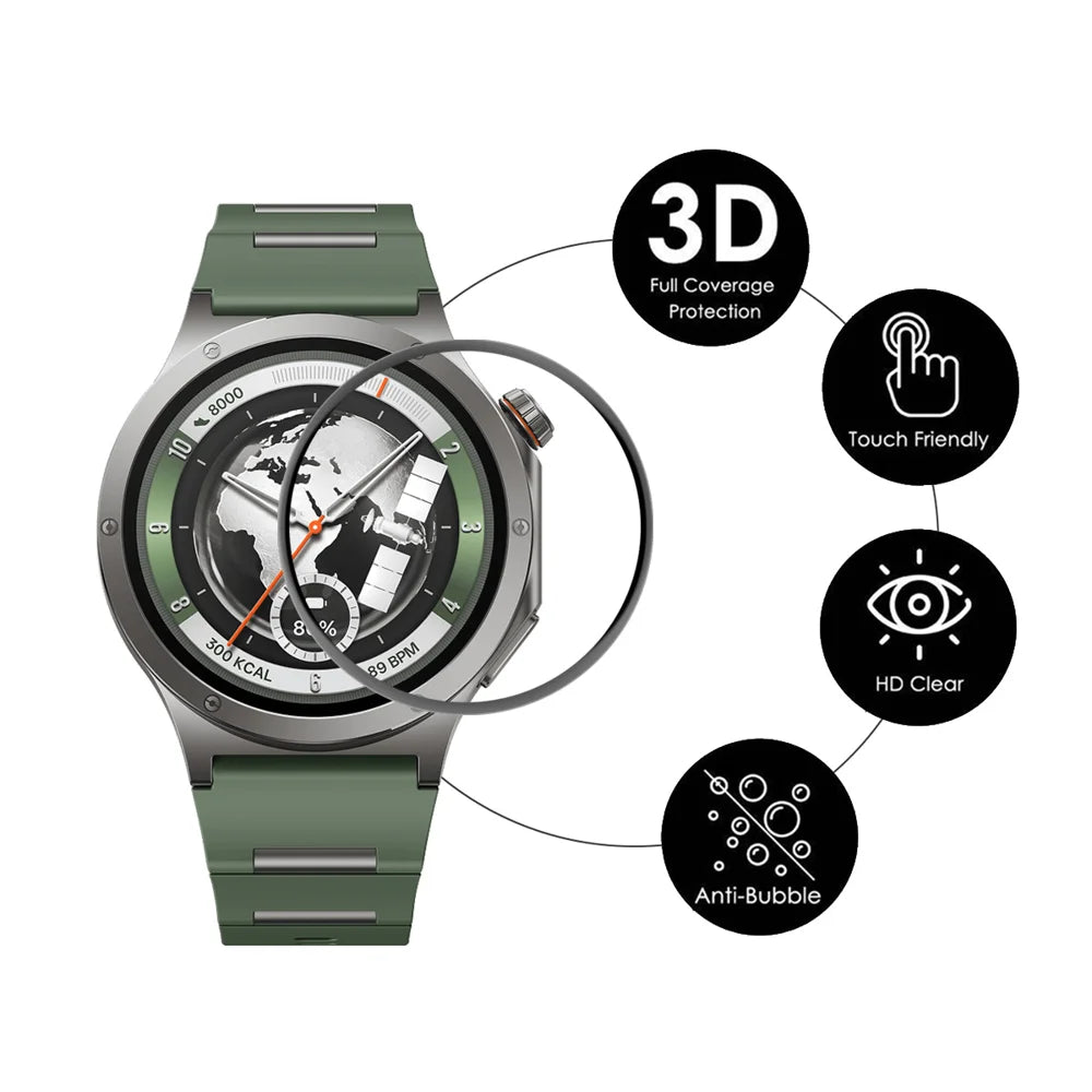 HAT PRINCE for OnePlus Watch 4 43mm Screen Protector ENKAY  3D Curved PC + PMMA Ultra Clear Film - Transparent - 2