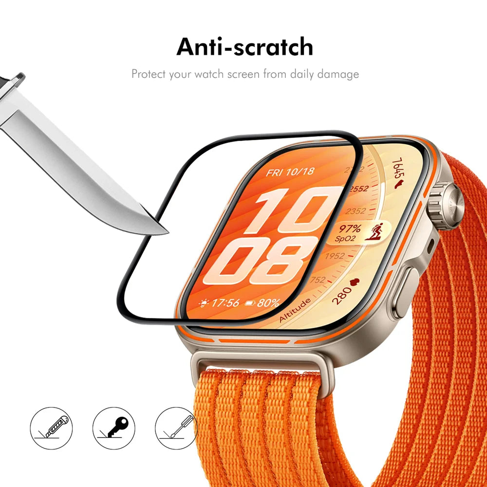 HAT PRINCE for Huawei Watch Fit 5 Pro Screen Protector ENKAY  3D Curved PC + PMMA Ultra Clear Film - Transparent - 5