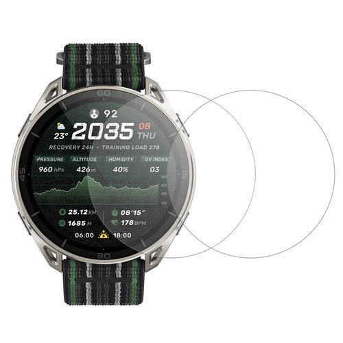 2Pcs For Huami Amazfit Cheetah 2 Ultra Screen Protector Tempered Glass 2.5D HD Watch Screen Film - Transparent - 1