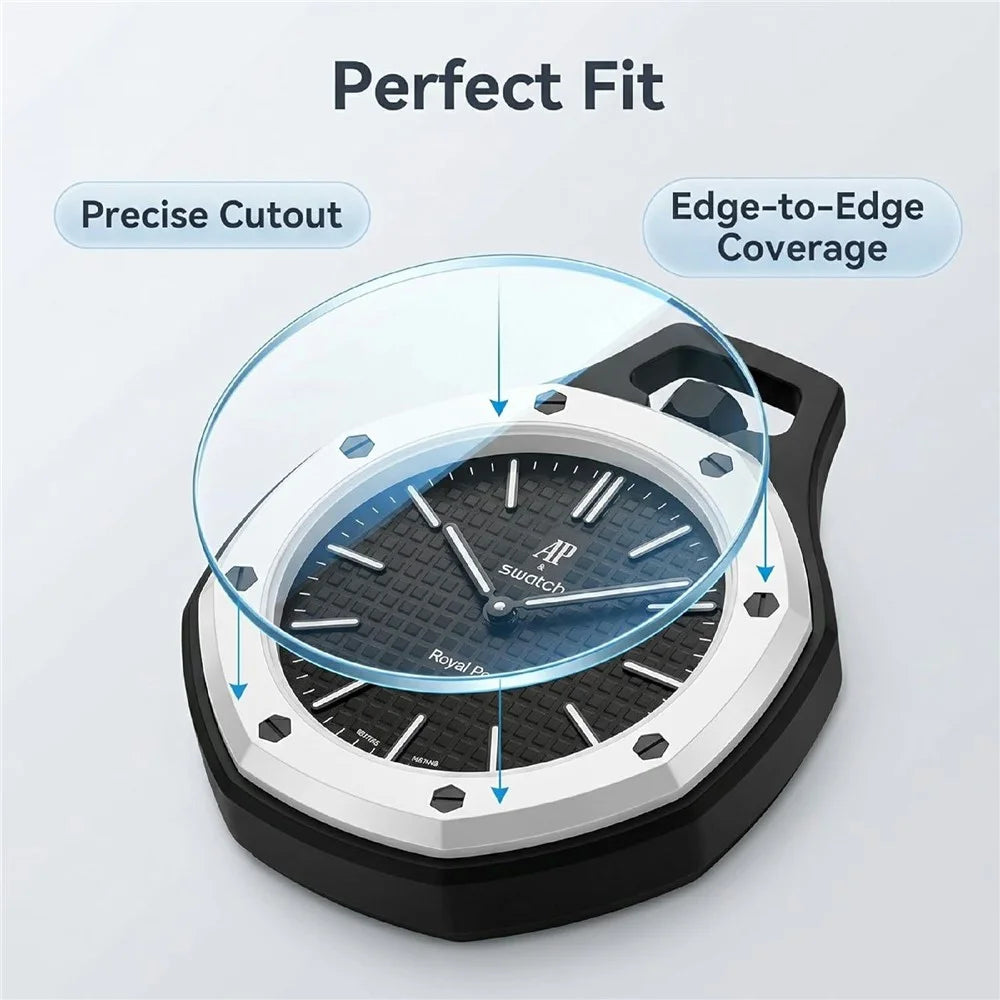 For Swatch Royal Pop Tempered Glass Scratch Resistant High Clarity Screen Protector - Clear - 4
