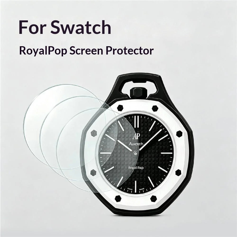 3Pcs For Swatch Royal Pop Tempered Glass Scratch Resistant High Clarity Screen Protector - Clear - 6