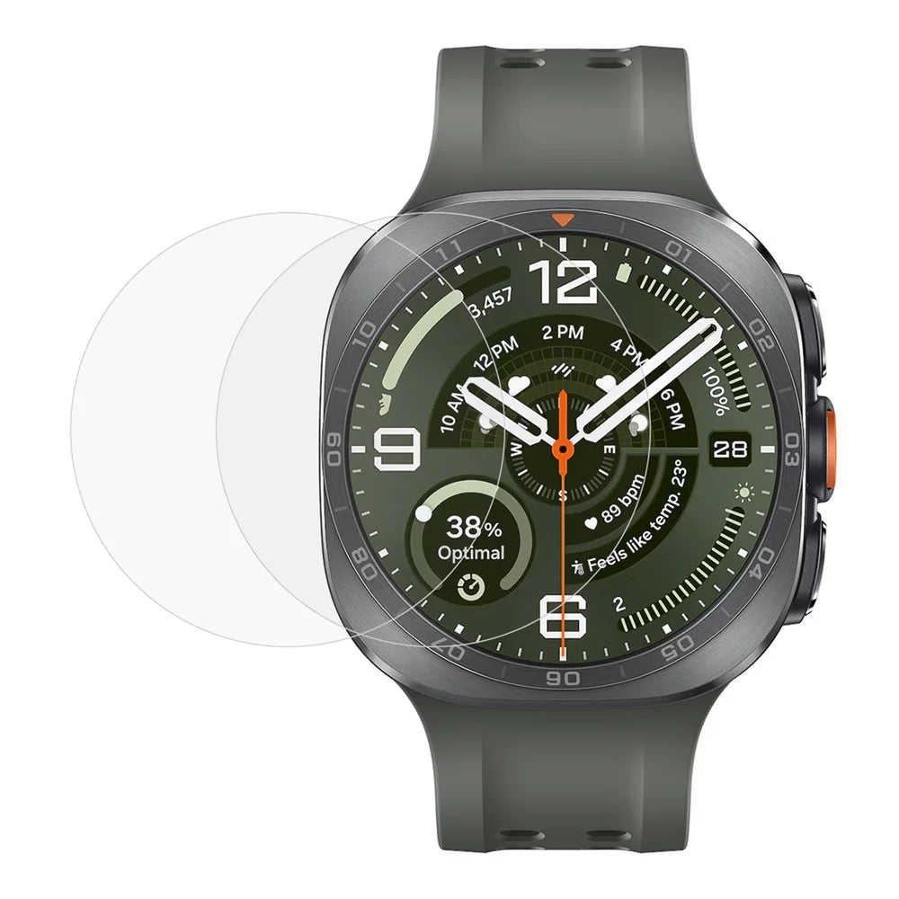 2Pcs For Samsung Galaxy Watch Ultra2 47mm Screen Protector Tempered Glass 2.5D HD Watch Screen Film - Transparent - 1