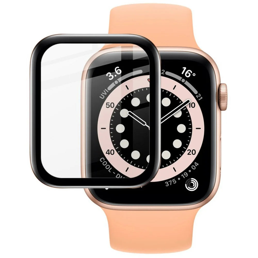 IMAK Scratch-Resistant Organic Glass Black-Edge Watch Screen Protector Film for Apple Watch SE3 / SE2 / SE1 / 6 / 5 / 4 40mm - 6