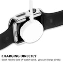Electroplating PC Watch Case Shell Cover with Tempered Glass Screen Protector for Apple Watch Series 1/2/3 38mm - White/Silver - 3