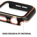 One-Piece Hard PC and Tempered Glass Film Electroplating Watch Case Shell for Apple Watch Series SE3 / SE2 / SE1 /  6 / 5 / 4 40mm - Black / Gold - 2