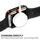 One-Piece Hard PC and Tempered Glass Film Electroplating Watch Case Shell for Apple Watch Series SE3 / SE2 / SE1 /  6 / 5 / 4 40mm - Black / Gold - 3