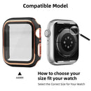 One-Piece Hard PC and Tempered Glass Film Electroplating Watch Case Shell for Apple Watch Series SE3 / SE2 / SE1 /  6 / 5 / 4 40mm - Black / Gold - 4