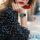 Tempered Glass Screen Protector Smart Watch Case Cover with Rhinestone Decor for Apple Watch Series SE3 / SE2 / SE1 /  6 / 5 / 4 40mm - Black - 6