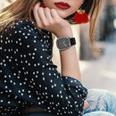 Rhinestone Tempered Glass Film Smart Watch Case Cover for Apple Watch Series 3/2/1 42mm - Black - 6