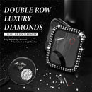 Rhinestone Decor Smart Watch Case Cover with Tempered Glass Screen Protector for Apple Watch Series SE3 / SE2 / SE1 /  6 / 5 / 4 44mm - Black - 4