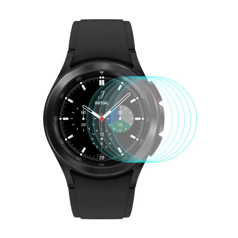ENKAY HAT PRINCE 5Pcs/Pack 9H Hardness HD Clear 2.15D Arc Edge 0.2mm Tempered Screen Guard Protector for Samsung Galaxy Watch4 Classic 46mm - 1
