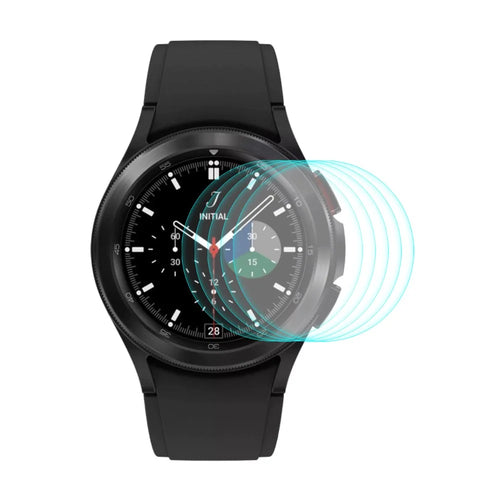 ENKAY HAT PRINCE 5Pcs/Pack 9H Hardness HD Clear 2.15D Arc Edge 0.2mm Tempered Screen Guard Protector for Samsung Galaxy Watch4 Classic 46mm - 1
