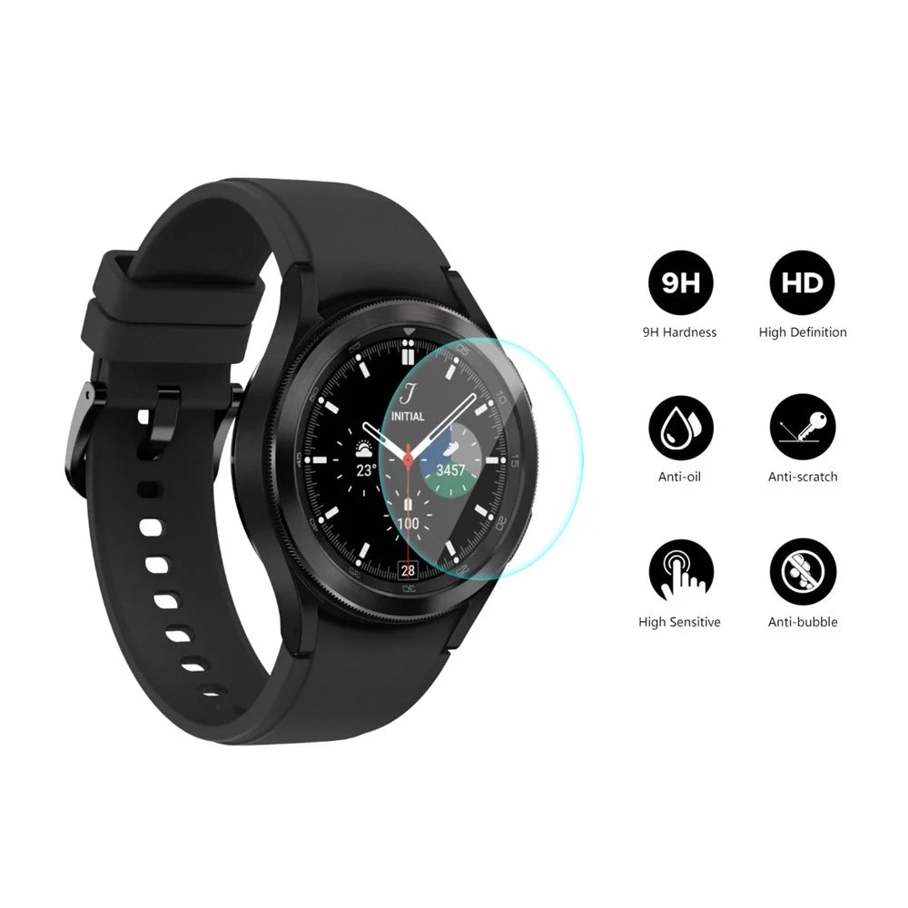 ENKAY HAT PRINCE 2.15D Arc Edges 9H Hardness HD 0.2mm Tempered Glass Screen Protector for Samsung Galaxy Watch4 Classic 46mm - 2