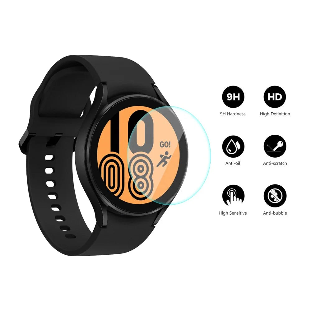 2Pcs/Pack ENKAY HAT PRINCE 9H Hardness Anti-Scratch 2.15D Arc Edge Clear Ultra-Thin 0.2mm Tempered Glass Screen Protector for Samsung Galaxy Watch4 44mm - 2