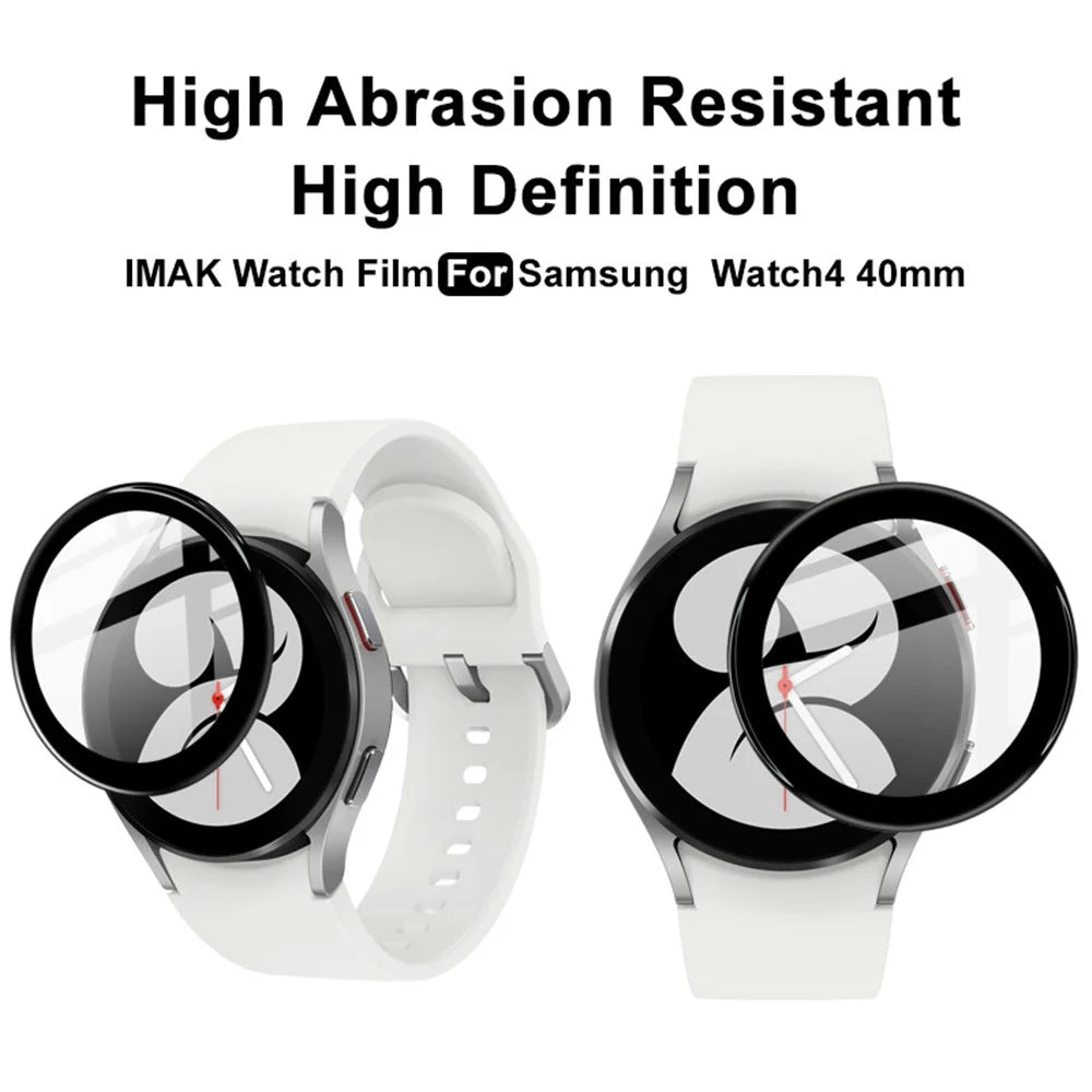 IMAK Bubble-Free HD Clear Organic Glass Watch Screen Protector Film for Samsung Galaxy Watch4 40mm - 6