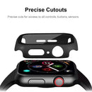 For Apple Watch Series 9 / 8 / 7 41mm Hard PC Frame + Tempered Glass Screen Protector Integrated Watch Case - Black - 5