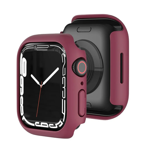 Hard PC Smart Watch Case Frame Protector for Apple Watch Series 9 / 8 / 7 41mm - Dark Red - 1