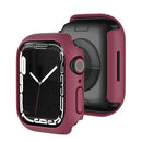 Hard PC Smart Watch Case Frame Protector for Apple Watch Series 9 / 8 / 7 41mm - Dark Red - 1
