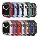 Hard PC Protective Watch Case Edge Frame Cover for Apple Watch Series 9 / 8 / 7 45mm - Pink / Purple - 4