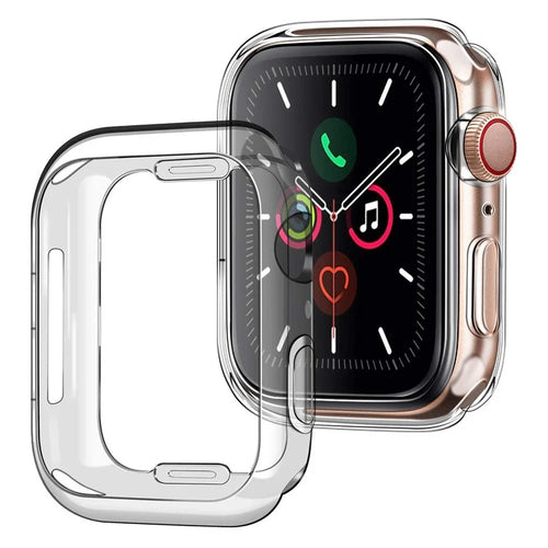 Full Protection Transparent TPU Protective Watch Case Cover for Apple Watch Series 9 / 8 / 7 41mm - 1