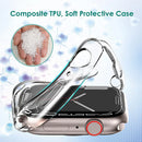 Full Protection Transparent TPU Protective Watch Case Cover for Apple Watch Series 9 / 8 / 7 41mm - 3