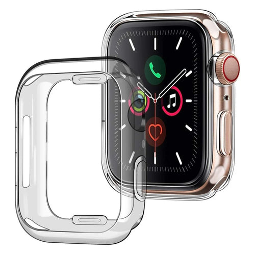 Watch Case For Apple Watch Series 9 / 8 / 7 45mm All-Round Protection Soft TPU Transparent Cover - 1