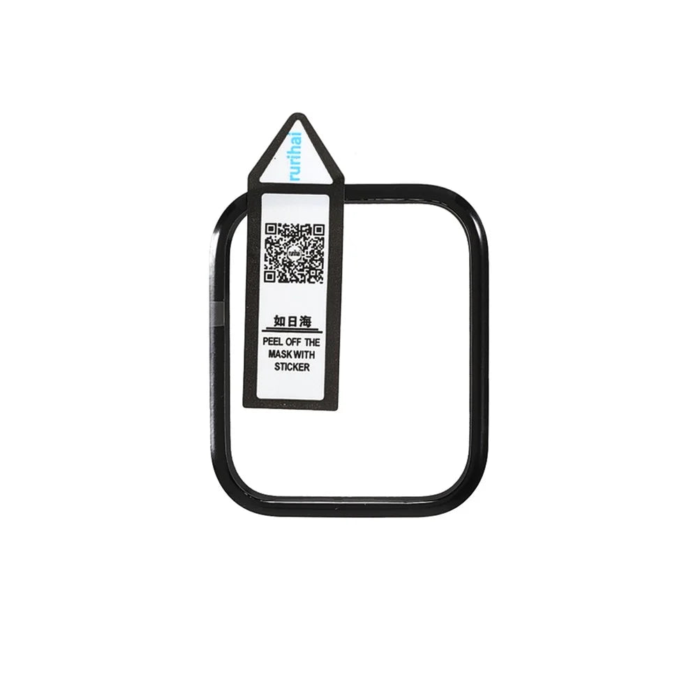 RURIHAI 3D Curved Edge 0.26mm Full Coverage HD Clear PMMA Glass Screen Protector for Apple Watch Series 7 45mm - 3