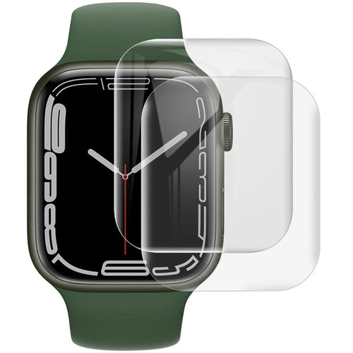 IMAK 2Pcs/Set Hydrogel Film III Full Coverage Curved Surface Transparent Soft TPU Screen Protector for Apple Watch Series 7 41mm - 1