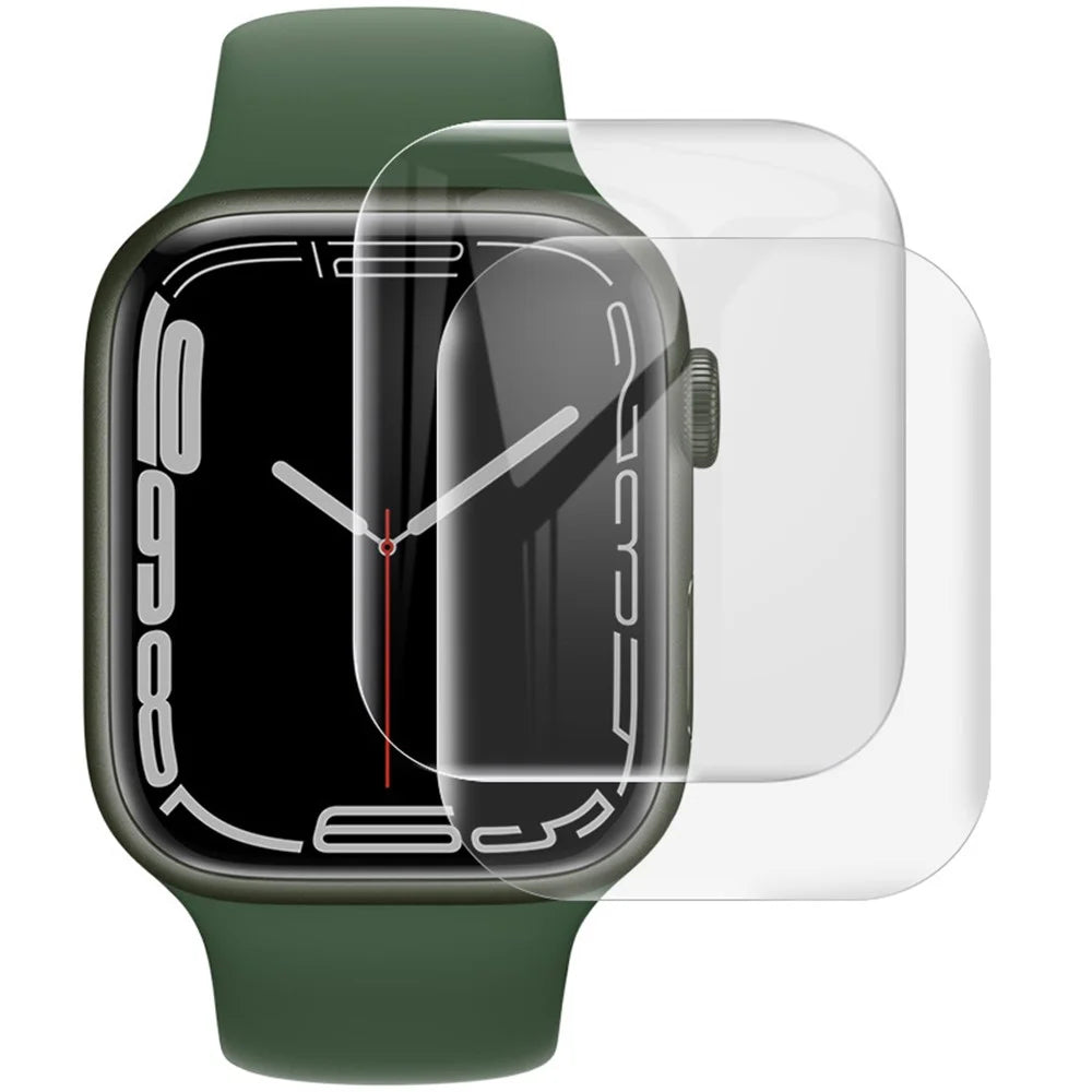 IMAK 2Pcs/Set Hydrogel Film III Full Coverage Curved Surface Transparent Soft TPU Screen Protector for Apple Watch Series 7 41mm - 1
