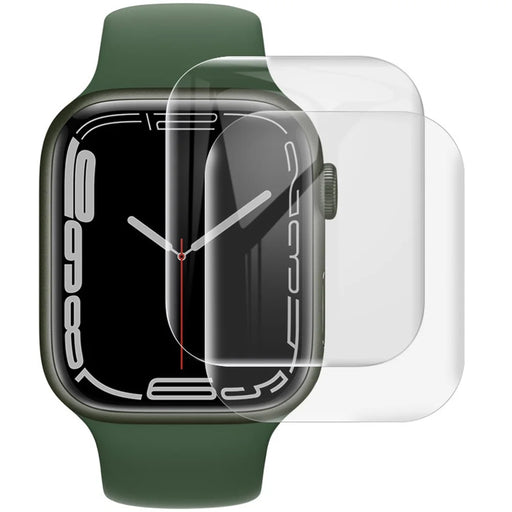 IMAK 2Pcs/Set Hydrogel Film III Full Coverage Curved Surface Transparent Soft TPU Screen Protector for Apple Watch Series 7 41mm - 1