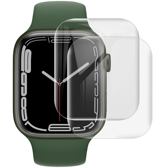 IMAK 2Pcs/Set Hydrogel Film III Full Coverage Curved Surface Transparent Soft TPU Screen Protector for Apple Watch Series 7 41mm - 1