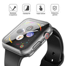 For Apple Watch Series 9 / 8 / 7 41mm Hard PC Case with Touch Sensitive Tempered Glass Screen Protector - Transparent - 2