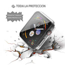 For Apple Watch Series 9 / 8 / 7 41mm Hard PC Case with Touch Sensitive Tempered Glass Screen Protector - Transparent - 5