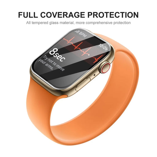 ENKAY HAT PRINCE 2Pcs / Pack Full Size Full Glue High Definition Curved Hot Bending Tempered Glass Screen Protector for Apple Watch Series 9 / 8 / 7 45mm - Transparent - 2