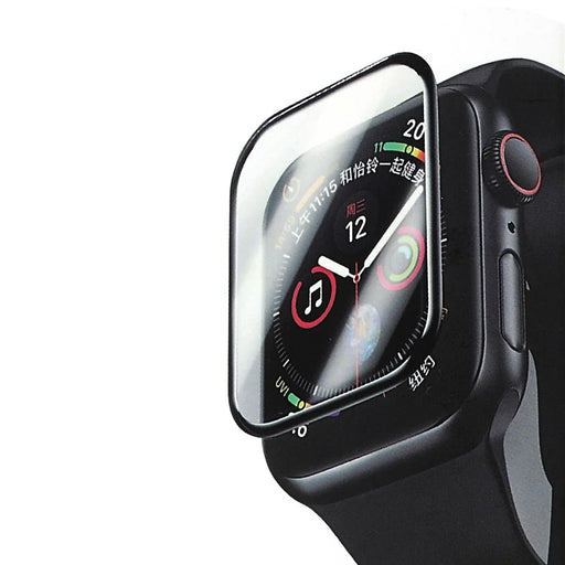 RURIHAI Full Glue 0.26mm HD Clear 3D Carbon Fiber High Alumina Tempered Glass Screen Protector for Apple Watch Series 7 45mm - 1