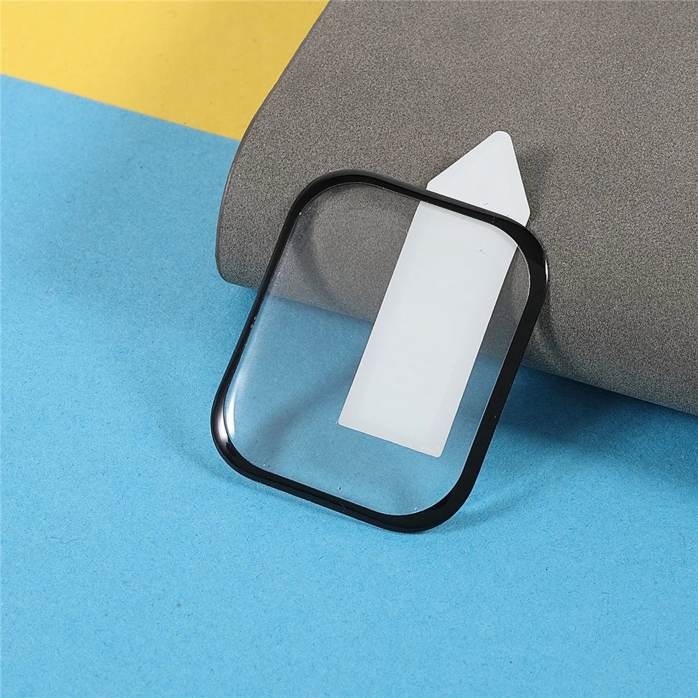 RURIHAI Ultra Clear 3D Carbon Fiber Scratch-Resistant Full Glue 0.26mm High Alumina Tempered Glass Film for Apple Watch Series 7 41mm - 6