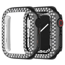 Rhinestone Decor Scratch-resistant PC Watch Case Frame Edge Cover for Apple Watch Series 9 / 8 / 7 45mm - Black - 1