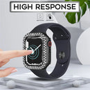 Rhinestone Decor Scratch-resistant PC Watch Case Frame Edge Cover for Apple Watch Series 9 / 8 / 7 45mm - Black - 2
