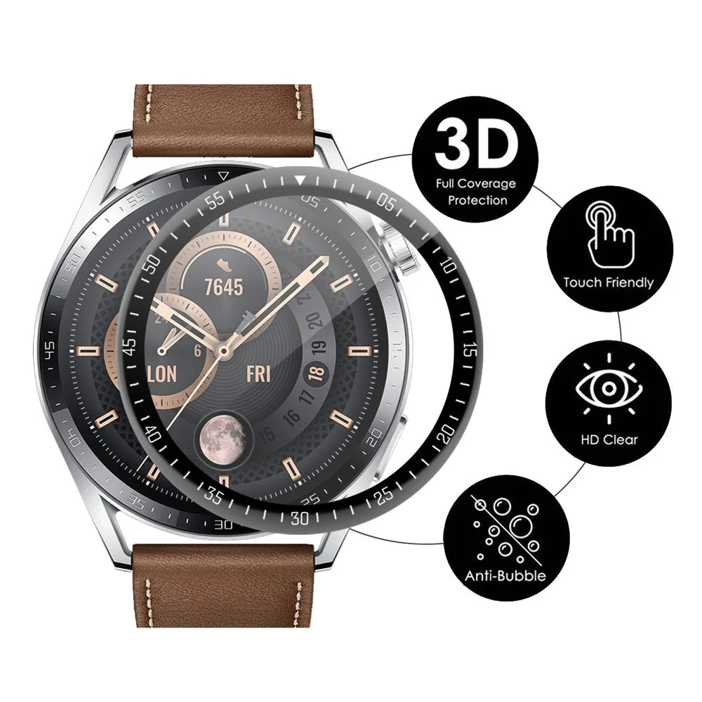ENKAY HAT PRINCE 3D Curved Full Screen Soft PC Edge + PMMA Scratch Resistant HD Clear Screen Protector for Huawei Watch GT 3 46mm - 2