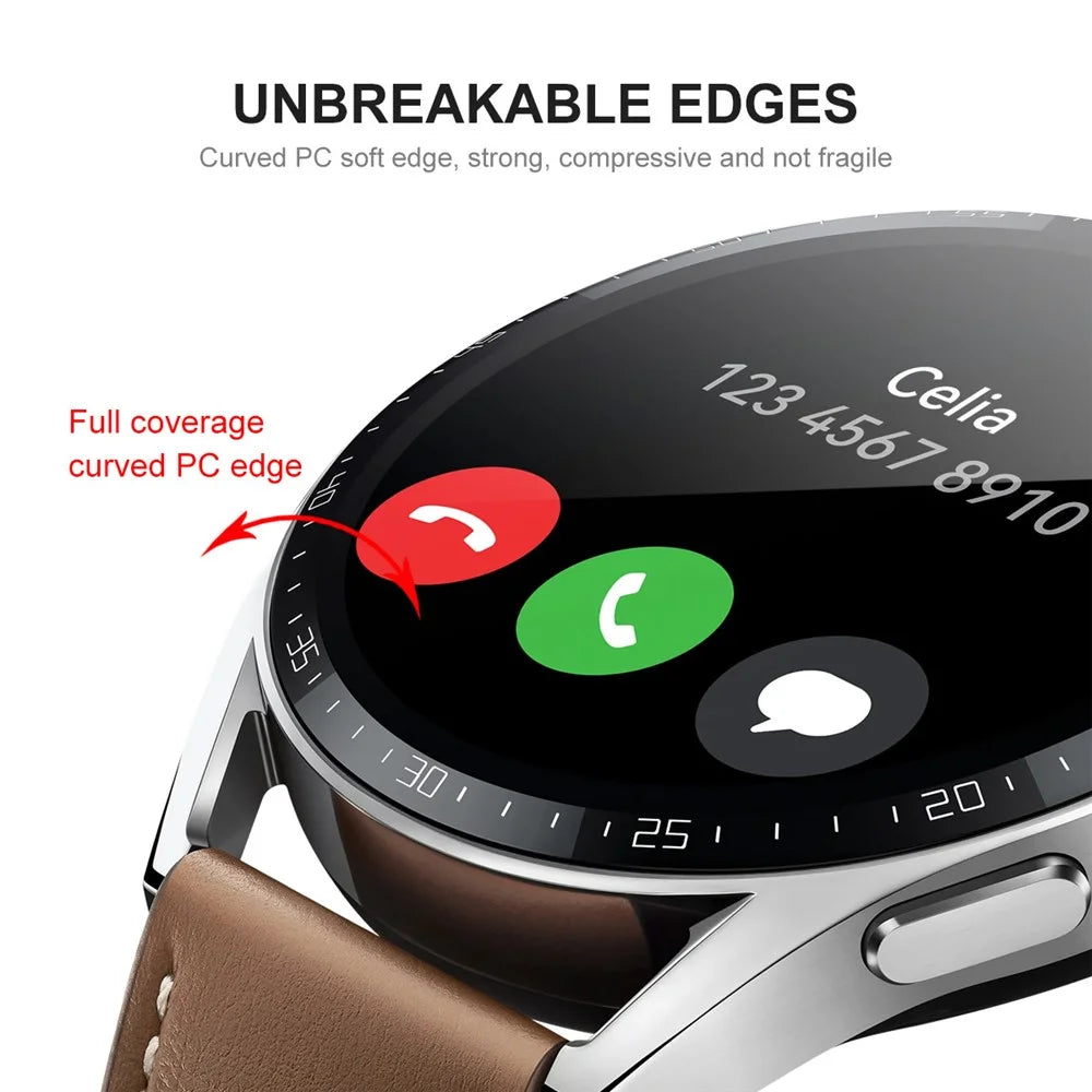 ENKAY HAT PRINCE 2Pcs/Set Full Coverage 3D Curved Soft PC Edge + PMMA HD Clarity Screen Protector Film for Huawei Watch GT 3 46mm - 4