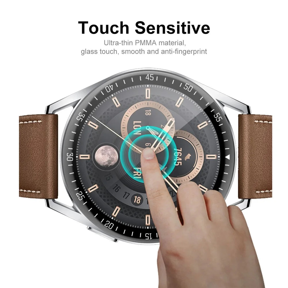 ENKAY HAT PRINCE 2Pcs/Set Full Coverage 3D Curved Soft PC Edge + PMMA HD Clarity Screen Protector Film for Huawei Watch GT 3 46mm - 5