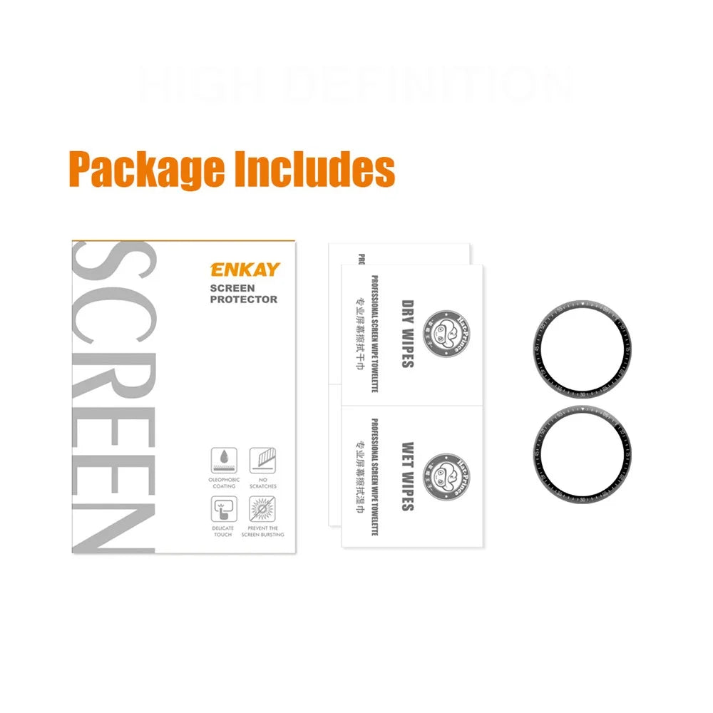 ENKAY HAT PRINCE 2Pcs/Set Full Coverage 3D Curved Soft PC Edge + PMMA HD Clarity Screen Protector Film for Huawei Watch GT 3 46mm - 7