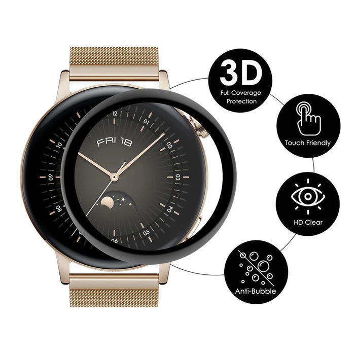 ENKAY HAT PRINCE 5Pcs/Set Full Size 3D Curved Anti-Scratch Soft PC Edge + PMMA HD Screen Protector for Huawei Watch GT 3 42mm - 2