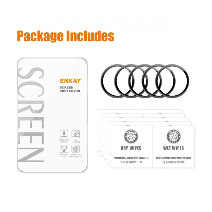 ENKAY HAT PRINCE 5Pcs/Set Full Size 3D Curved Anti-Scratch Soft PC Edge + PMMA HD Screen Protector for Huawei Watch GT 3 42mm - 7
