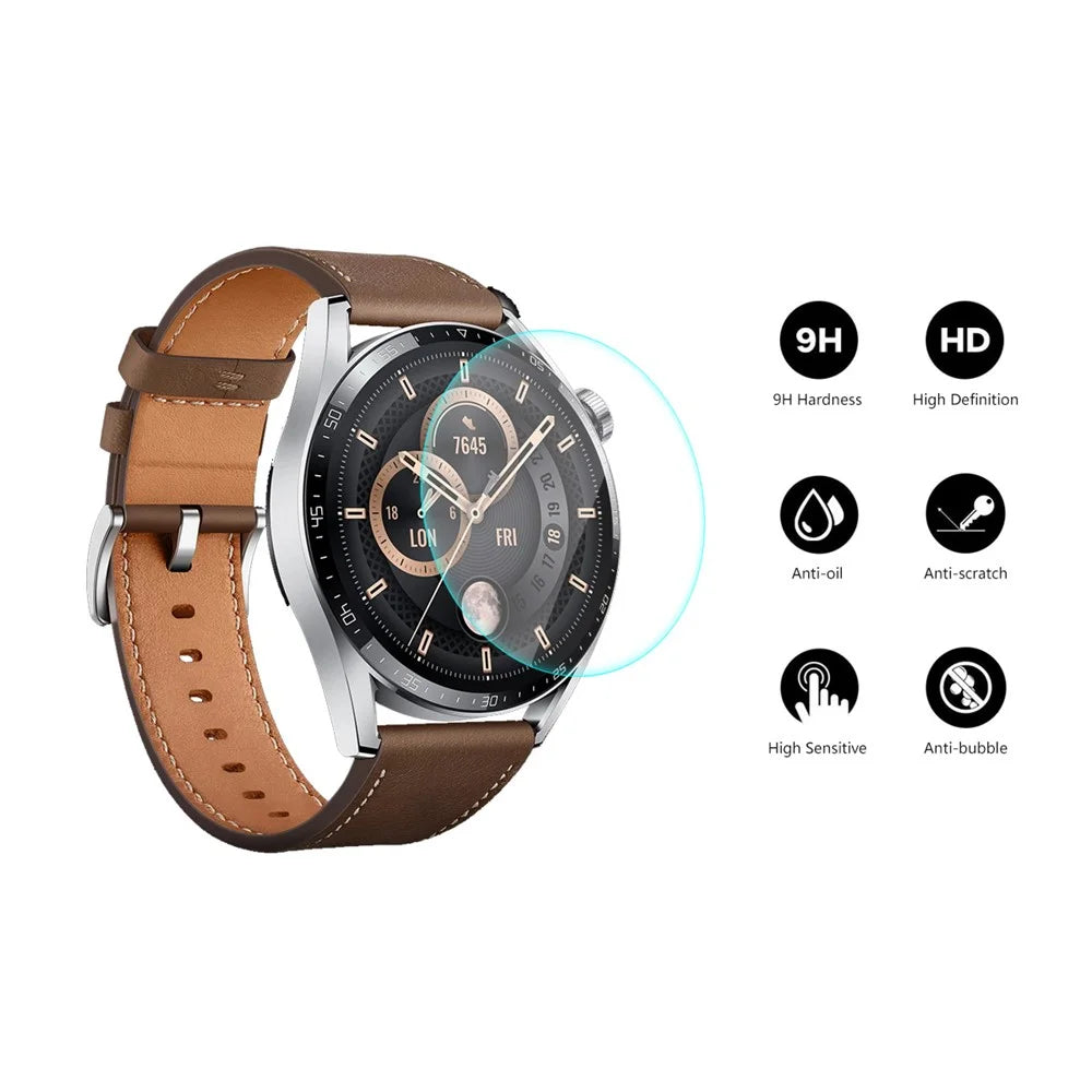 ENKAY HAT PRINCE HD Clear Anti-oil Anti-scratch 0.2mm 9H Hardness 2.15D Arc Edge Tempered Glass Screen Protector for Huawei Watch GT 3 46mm - 2