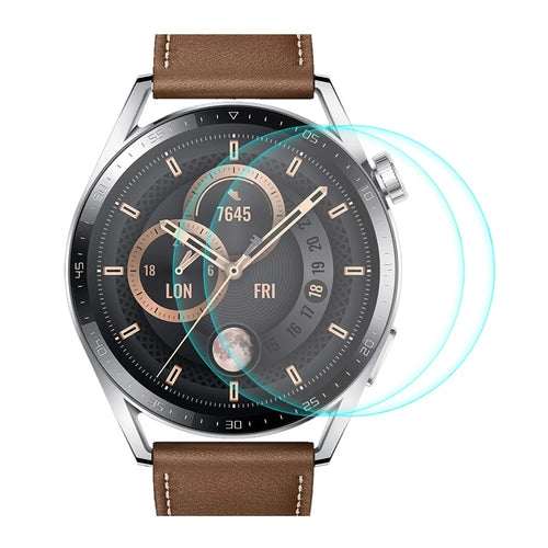 ENKAY HAT PRINCE 2Pcs/Pack HD Clear Scratch-resistant 0.2mm 9H Hardness 2.15D Arc Edge Tempered Glass Screen Protector for Huawei Watch GT 3 46mm - 1