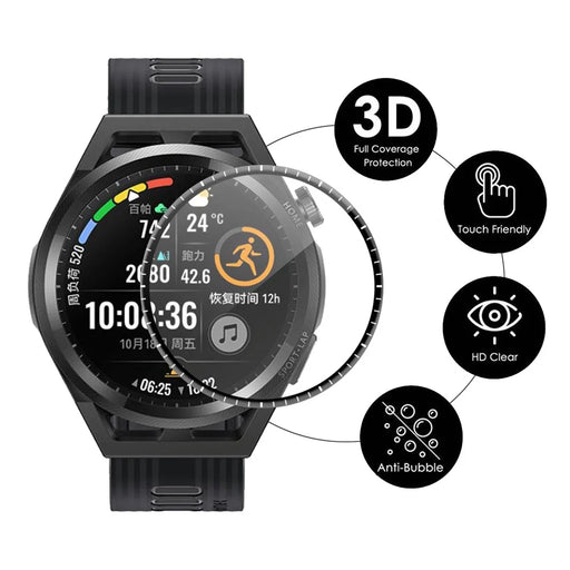 ENKAY HAT PRINCE 2Pcs/Set 3D Curved Soft PC Edge + Clear Touch Accurate Full Coverage PMMA Screen Protector for Huawei Watch GT Runner 46mm - 2