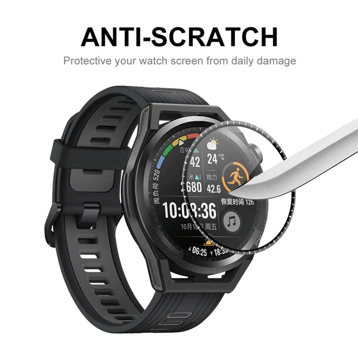ENKAY HAT PRINCE 2Pcs/Set 3D Curved Soft PC Edge + Clear Touch Accurate Full Coverage PMMA Screen Protector for Huawei Watch GT Runner 46mm - 5
