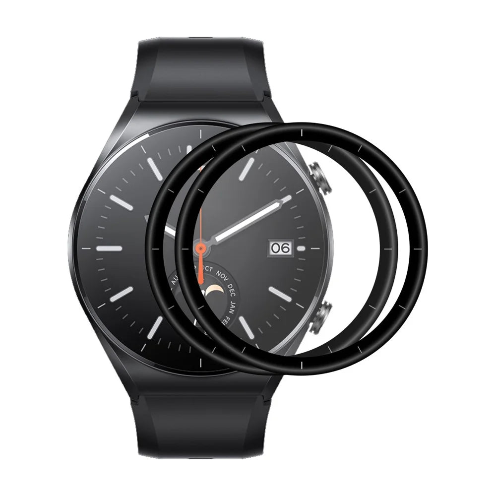 ENKAY HAT PRINCE 2Pcs/Set Screen Protector for Xiaomi Watch S1, 3D Curved Soft PC Edge + PMMA Full Coverage Anti-Scratch Ultra Clear Film - 1